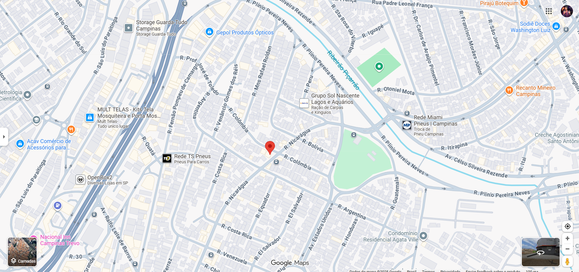 Localização Proença Veículos - R. Colômbia, 166, Campinas